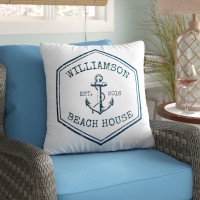 4 Wooden Shoes Personalized Beach House Throw Pillow FWDS1154